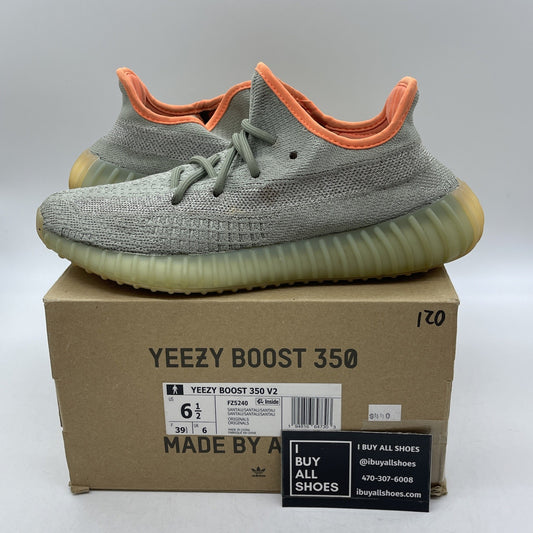 Size 6.5 - Yeezy Boost 350 V2 Sand Taupe Green Orange Suede (FZ5240)