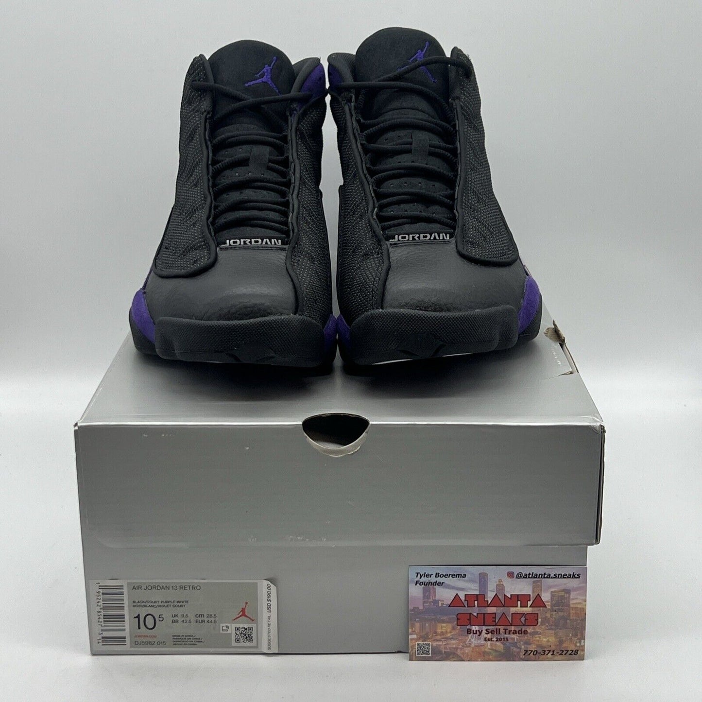 Size 10.5 - Jordan 13 Retro Court Purple Brand New Og All Black Purple