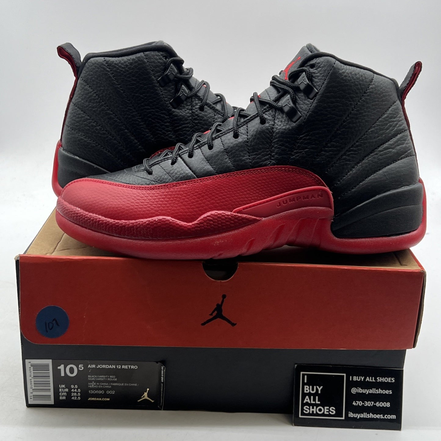 Size 10.5 - Air Jordan 12 Retro Mid Flu Game (130690-002)