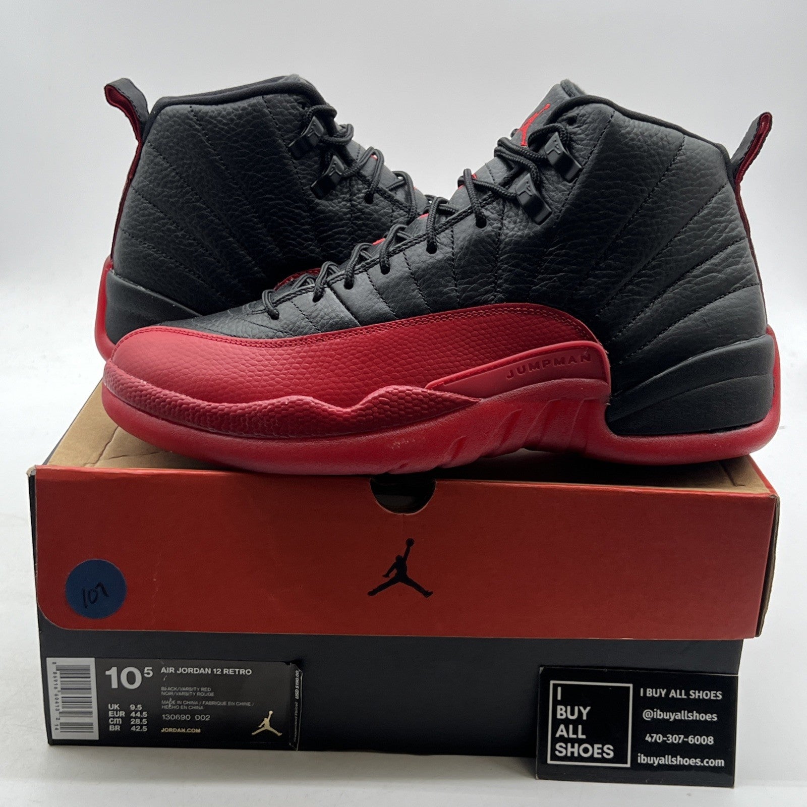 Size 10.5 - Air Jordan 12 Retro Mid Flu Game (130690-002)