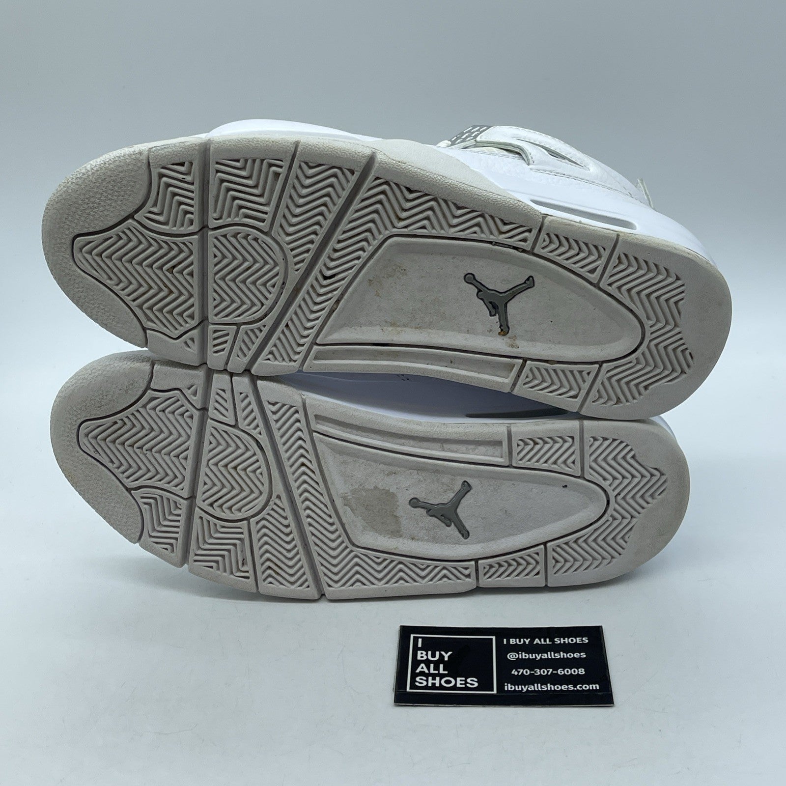 Size 9 - Air Jordan 4 Retro 25th Silver Anniversary White Leather (408202-101)