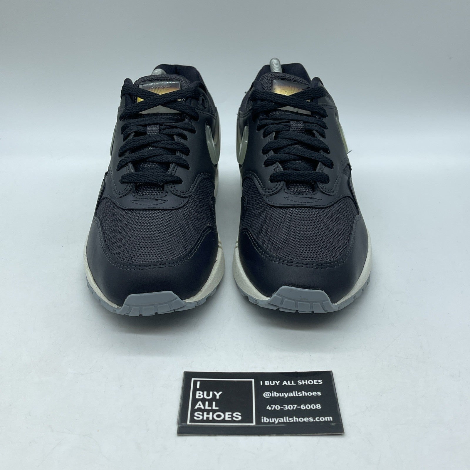 Size 10.5W - Nike Air Max 1 Jelly Jewel Black Leather (AT5248-001)
