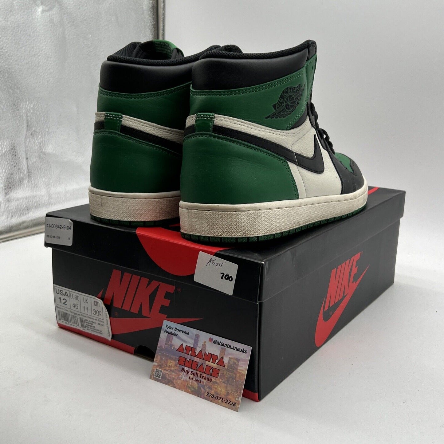 Size 12 - Jordan 1 Retro High OG Pine Green 2018 (555088-302)