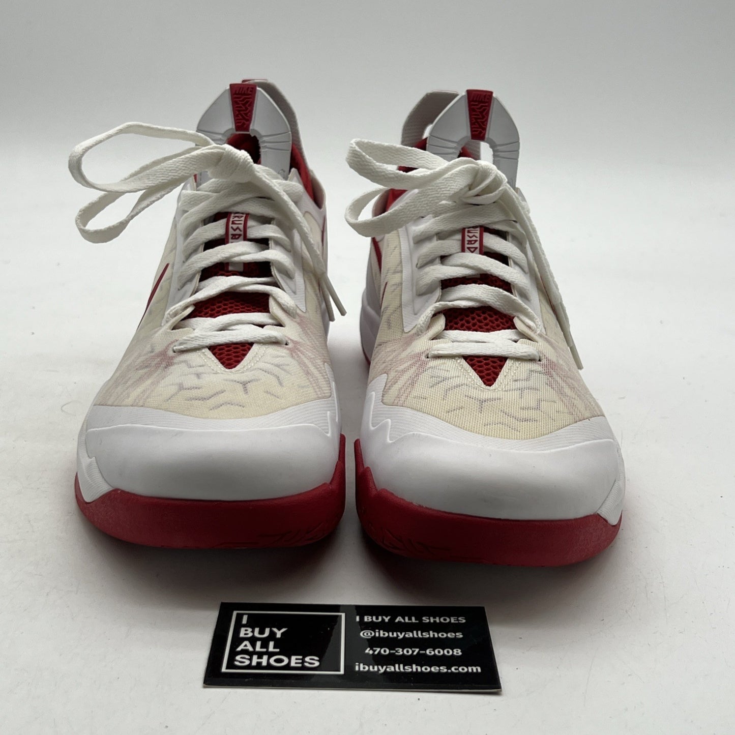 Size 9.5 - Nike Zoom Crusader Basketball Shoes Sneakers White Red (644698-102)