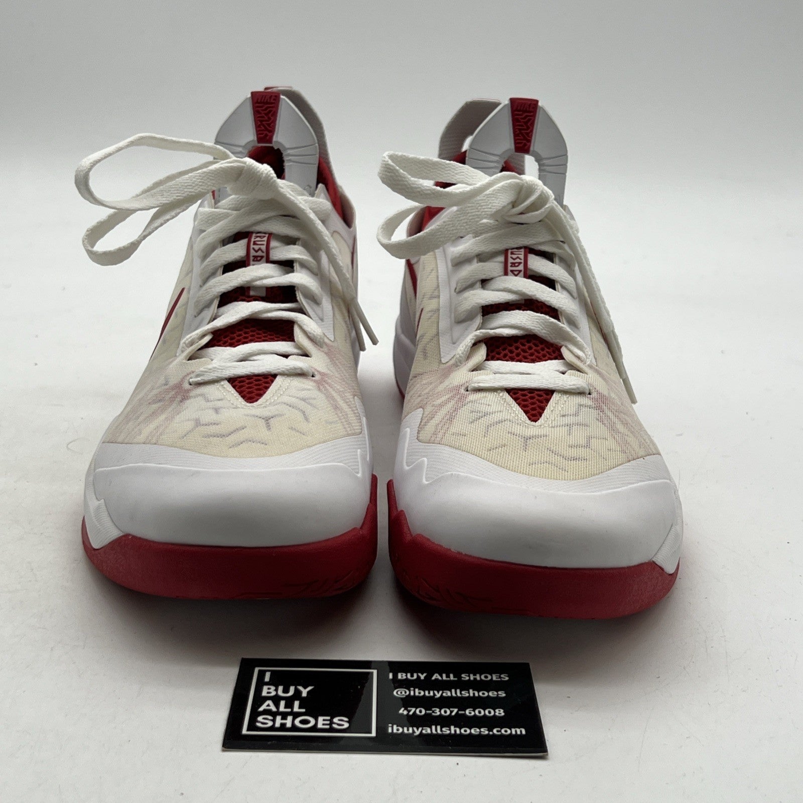 Size 9.5 - Nike Zoom Crusader Basketball Shoes Sneakers White Red (644698-102)