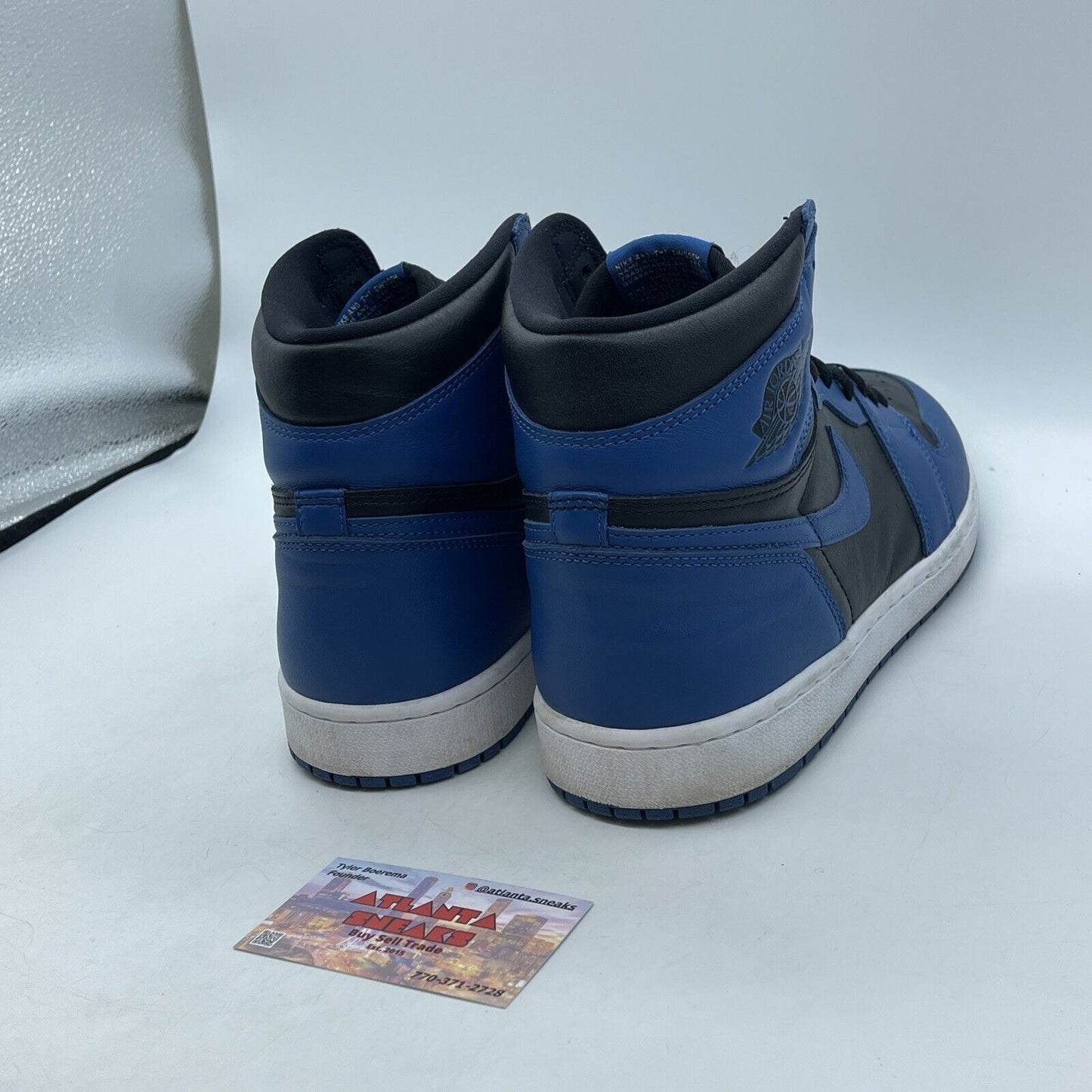 Size 12 - Jordan 1 Retro OG High Dark Marina Blue Black White (555088-404)