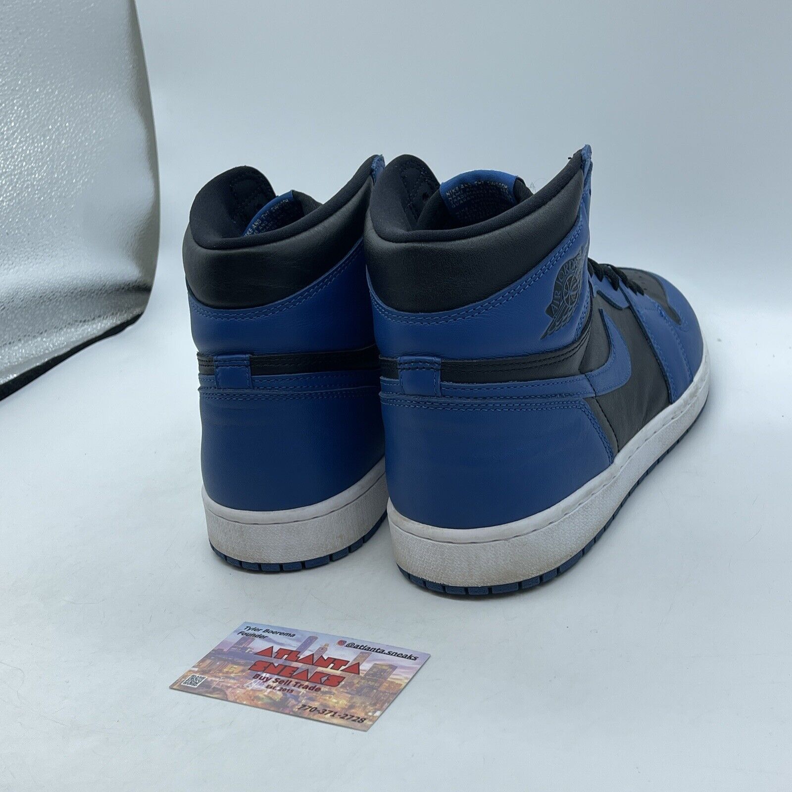 Size 12 - Jordan 1 Retro OG High Dark Marina Blue Black White (555088-404)