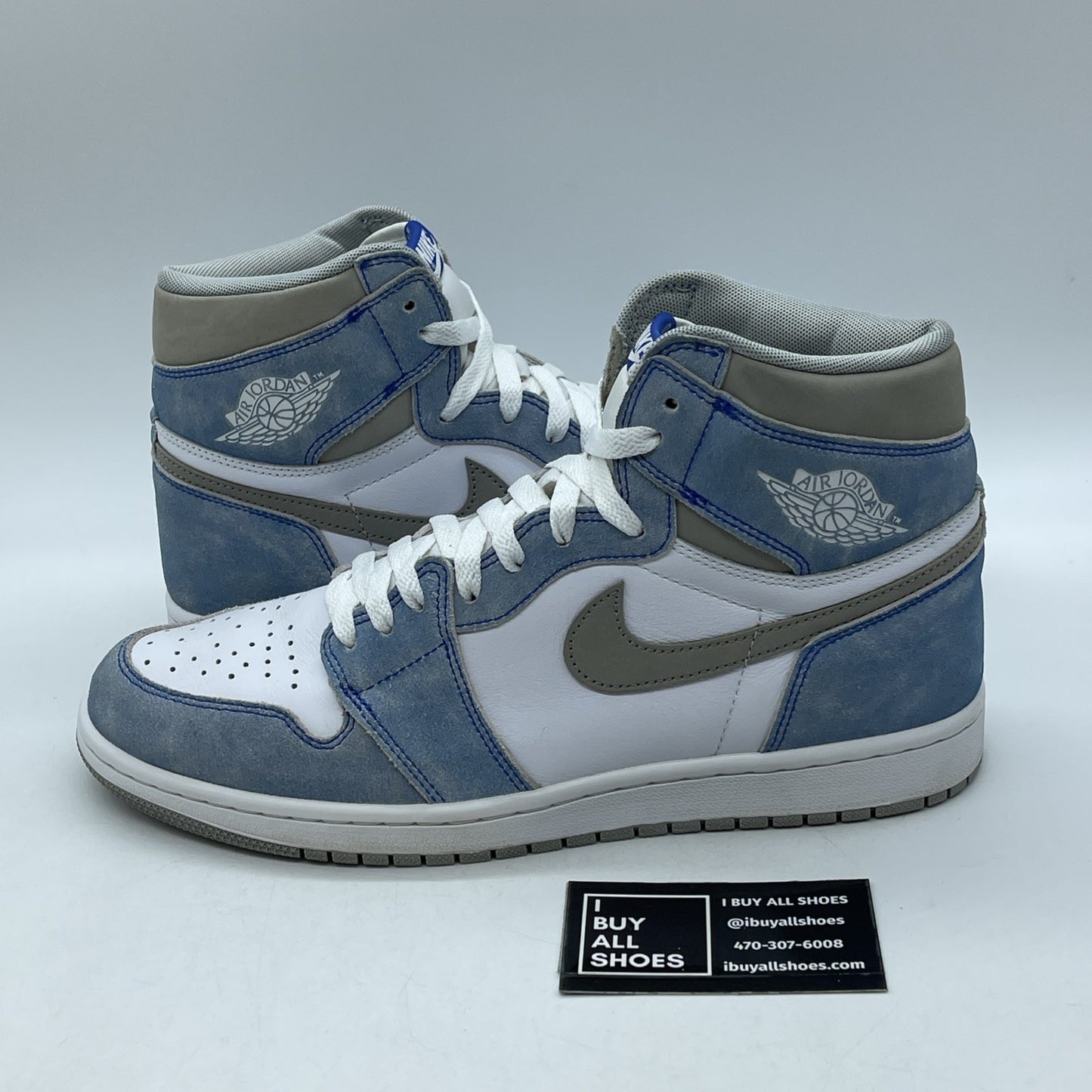 Size 10.5 - Jordan 1 Retro OG High Hyper Royal Blue White Suede (555088-402)