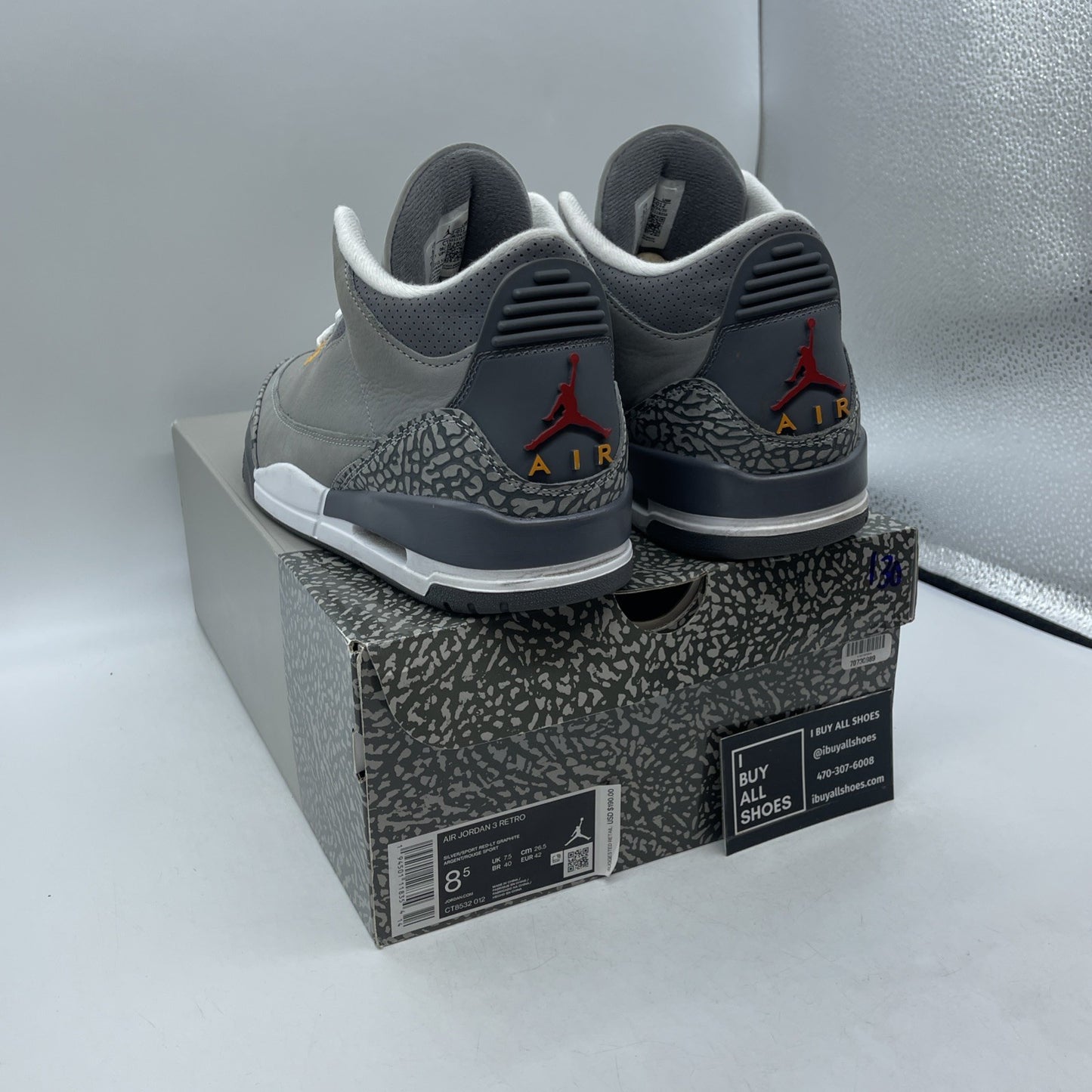 Size 8.5 - Air Jordan 3 Retro Mid Cool Grey (CT85532-012)