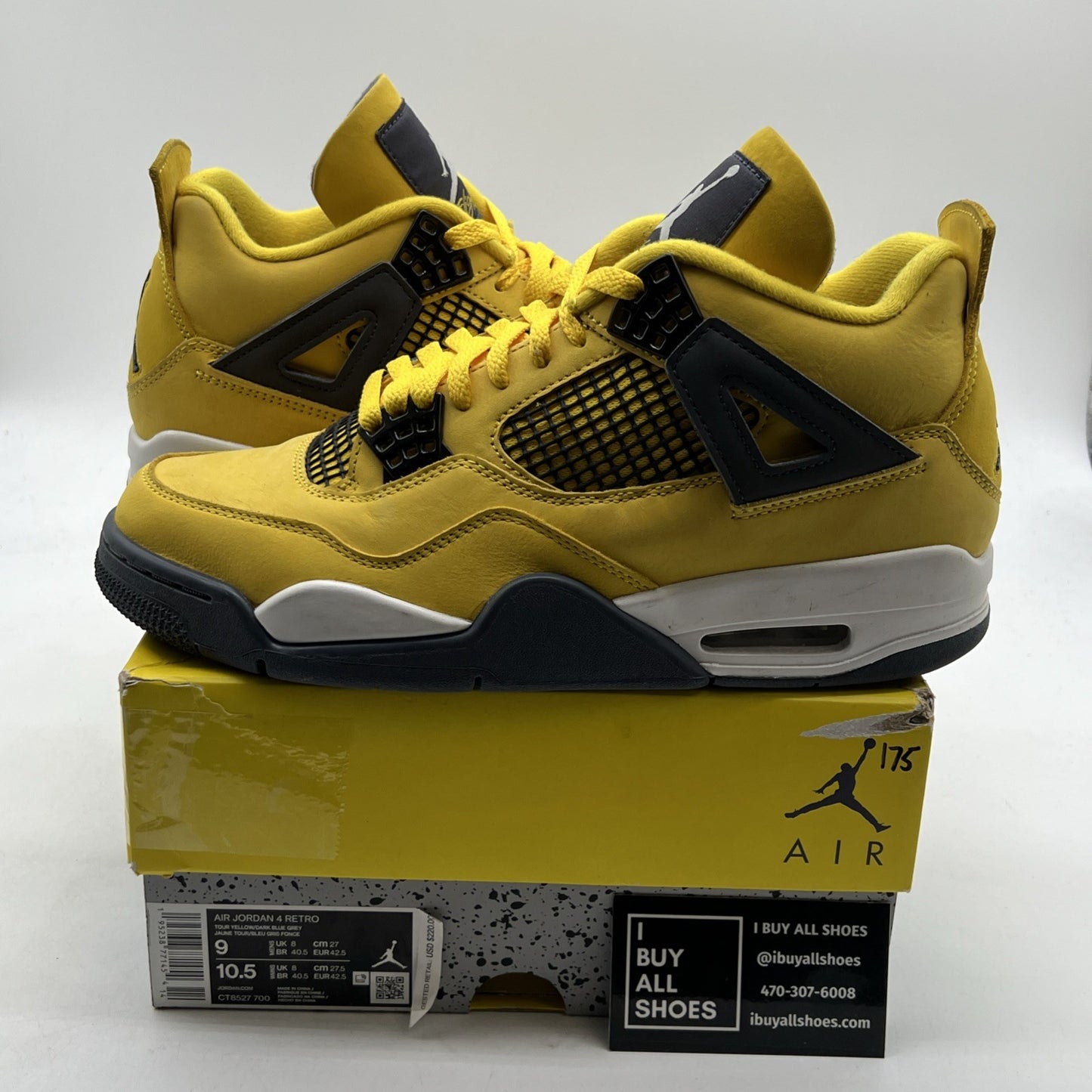 Size 9 - Air Jordan 4 Retro Mid Lightning (CT8527-700)