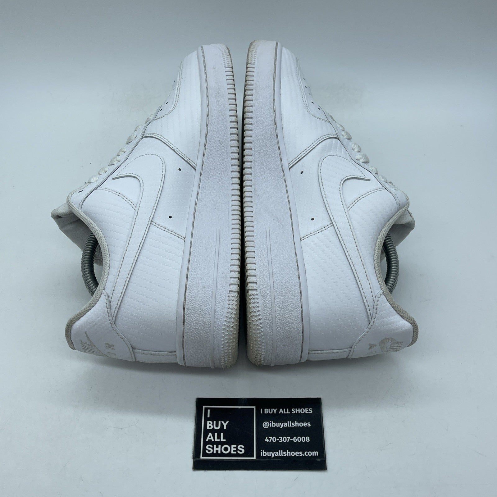 Size 9 - Nike Air Force 1 '07 Carbon Fiber Pack - White