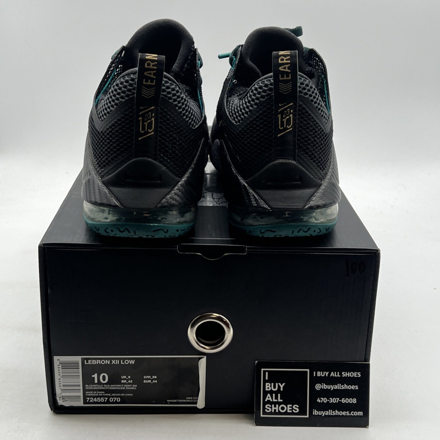 Size 10 - Nike LeBron 12 Low Carbon Fiber (724557-070)