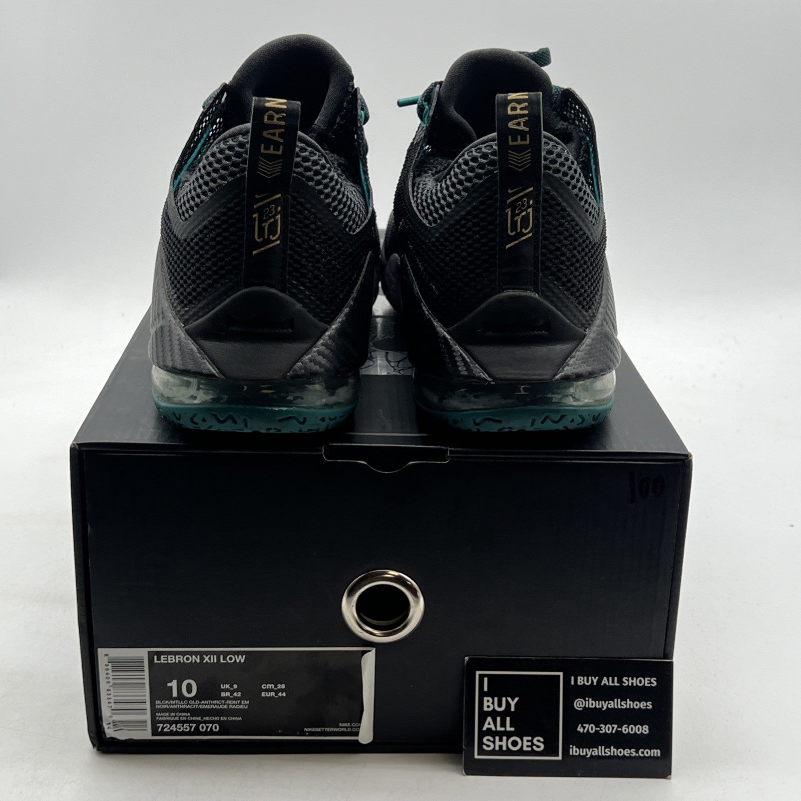 Size 10 - Nike LeBron 12 Low Carbon Fiber (724557-070)