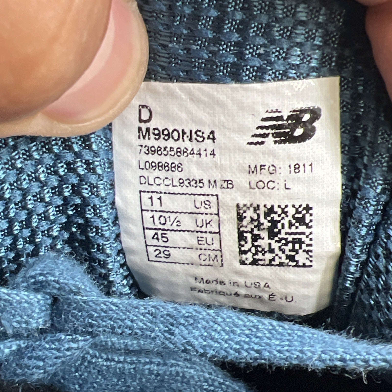 Size 11 - New Balance 990v4 Made in USA North Sea (M990NS4)