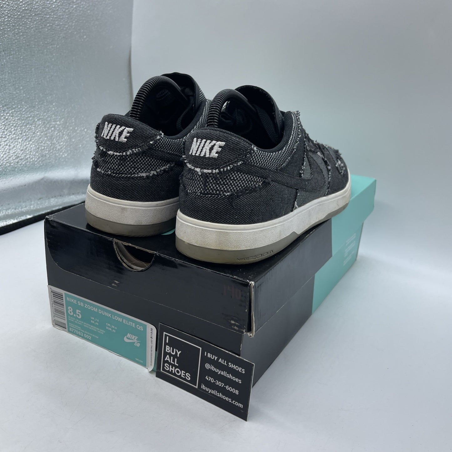 Size 8.5 - Medicom Toy x Nike SB Dunk Elite Low Black (877063-002)