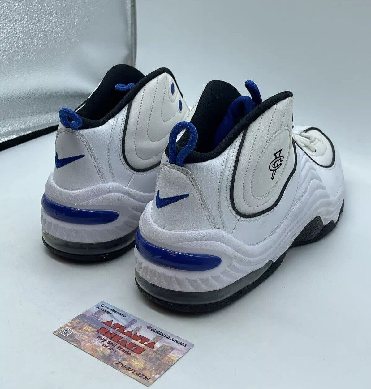 Size 13 - Nike Air Penny 2 2016 Home White Blue Black Leather (333886-100)