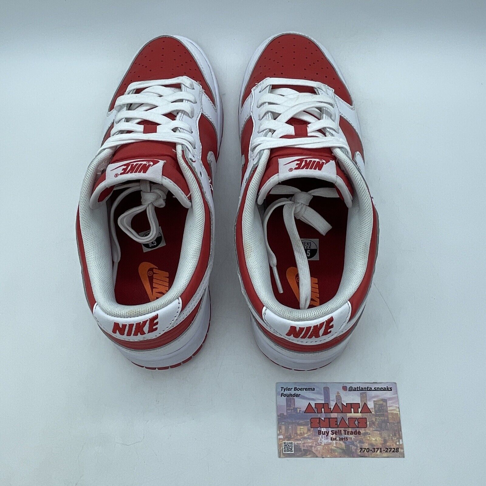 Size 9.5 - Nike Dunk Low Championship Red White Leather (DD1391-600)