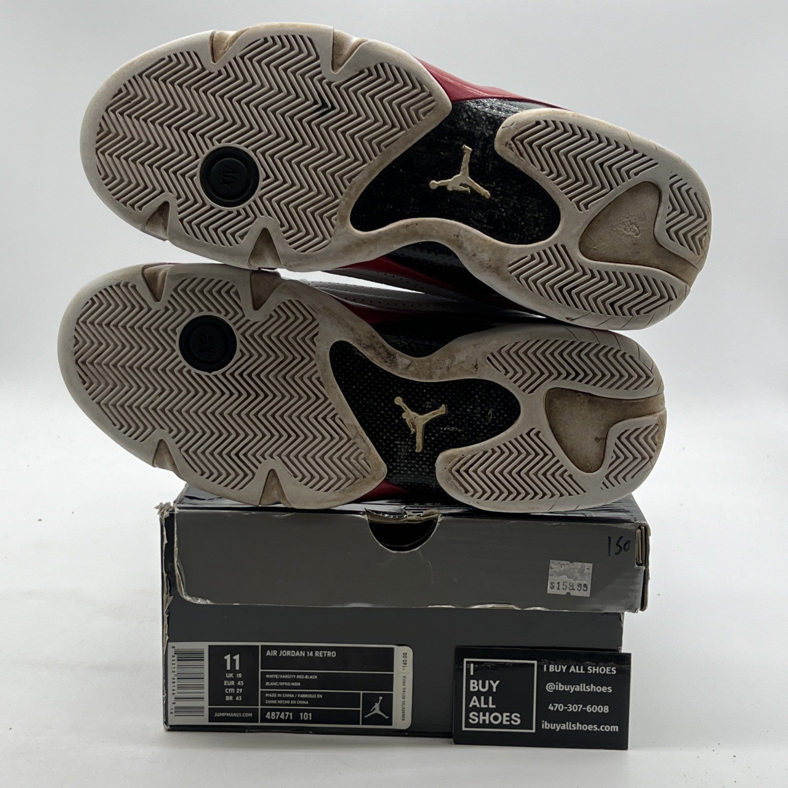 Size 11 - Air Jordan 14 Retro 2012 Candy Cane (487471-101)