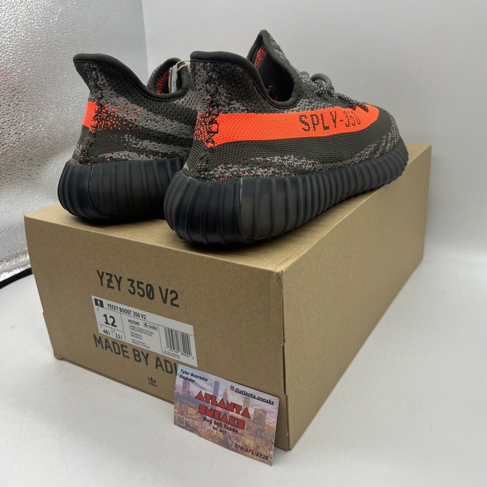 Size 12 - adidas Yeezy Boost 350 V2 Low Carbon Beluga Brand New Og All