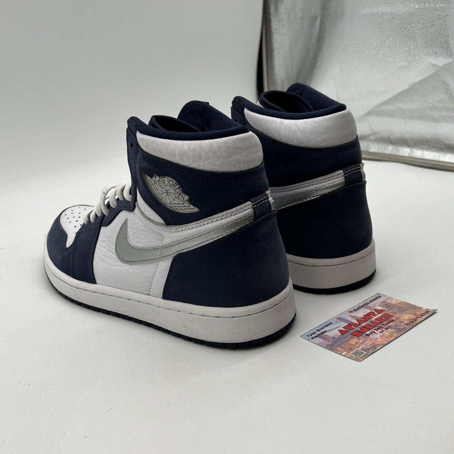 Size 9.5 - Jordan 1 Retro High CO.JP Midnight Navy White Grey Leather DC1788-100