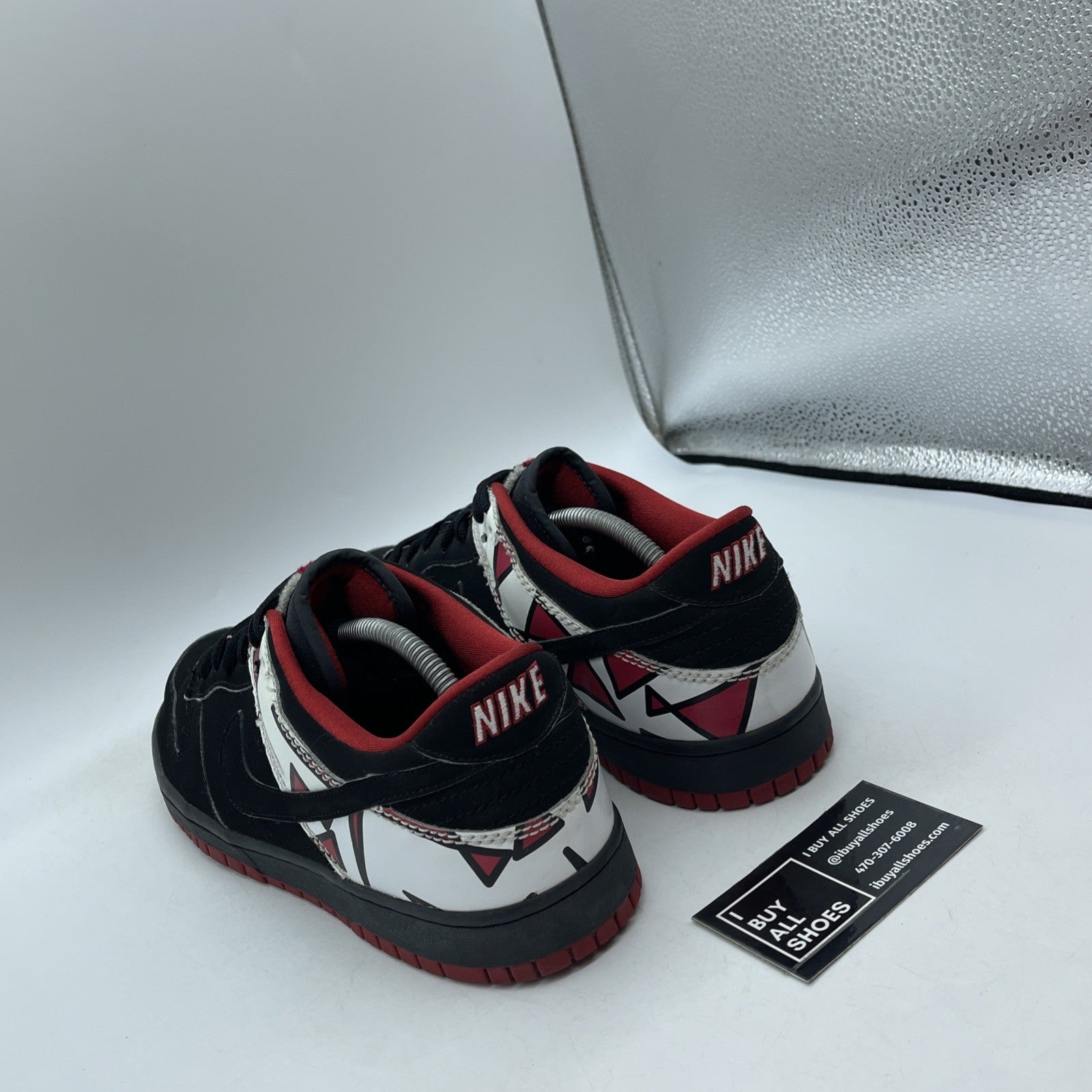Size 11 - Nike Dunk Low Jordan Pack Black White Suede Leather (307696-002)