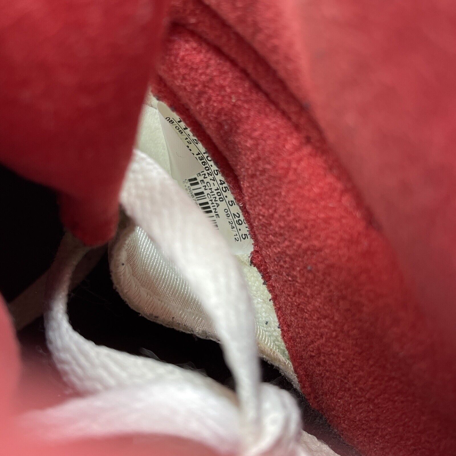 Size 11.5 - Air Jordan 5 Retro 2013 Fire Red White Black Leather (136027-100)