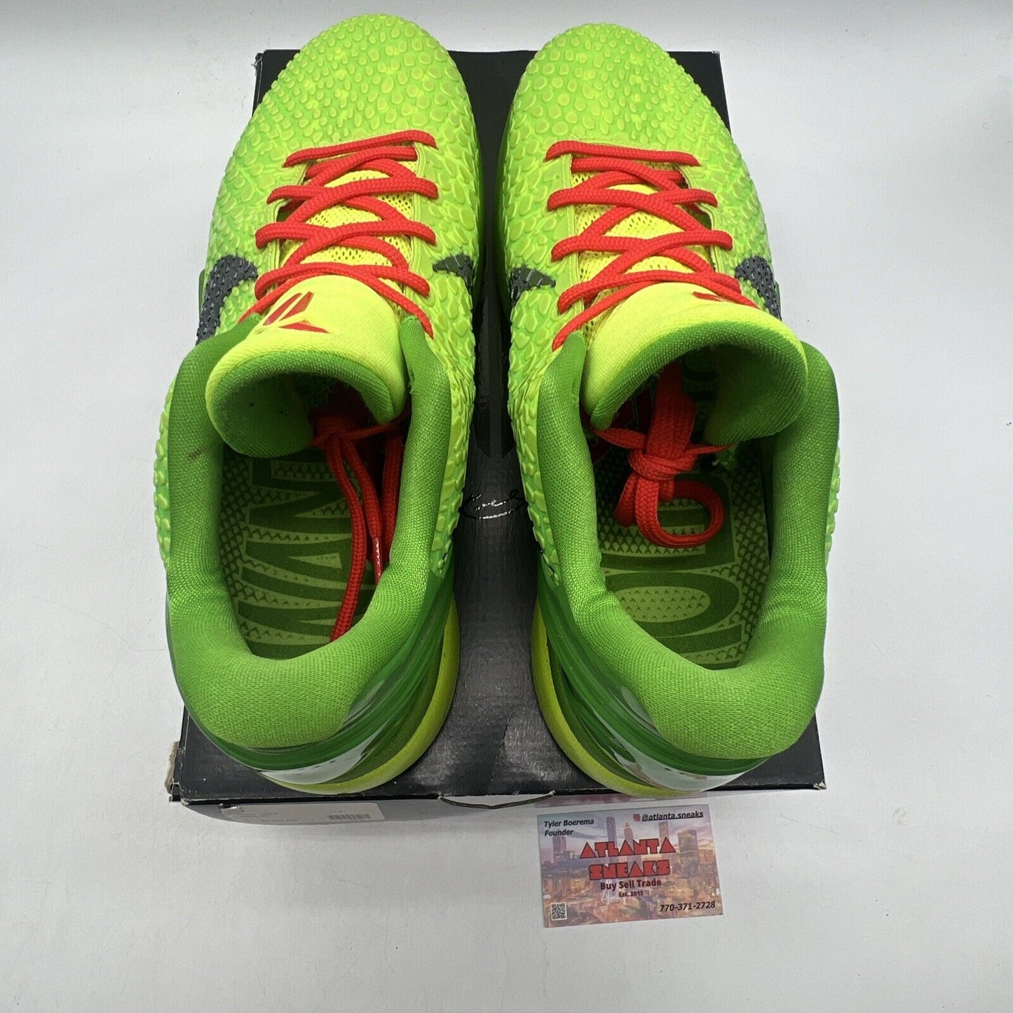 Size 11.5 - Nike Zoom Kobe 6 Protro Low Grinch Black Green Red (CW2190-300)