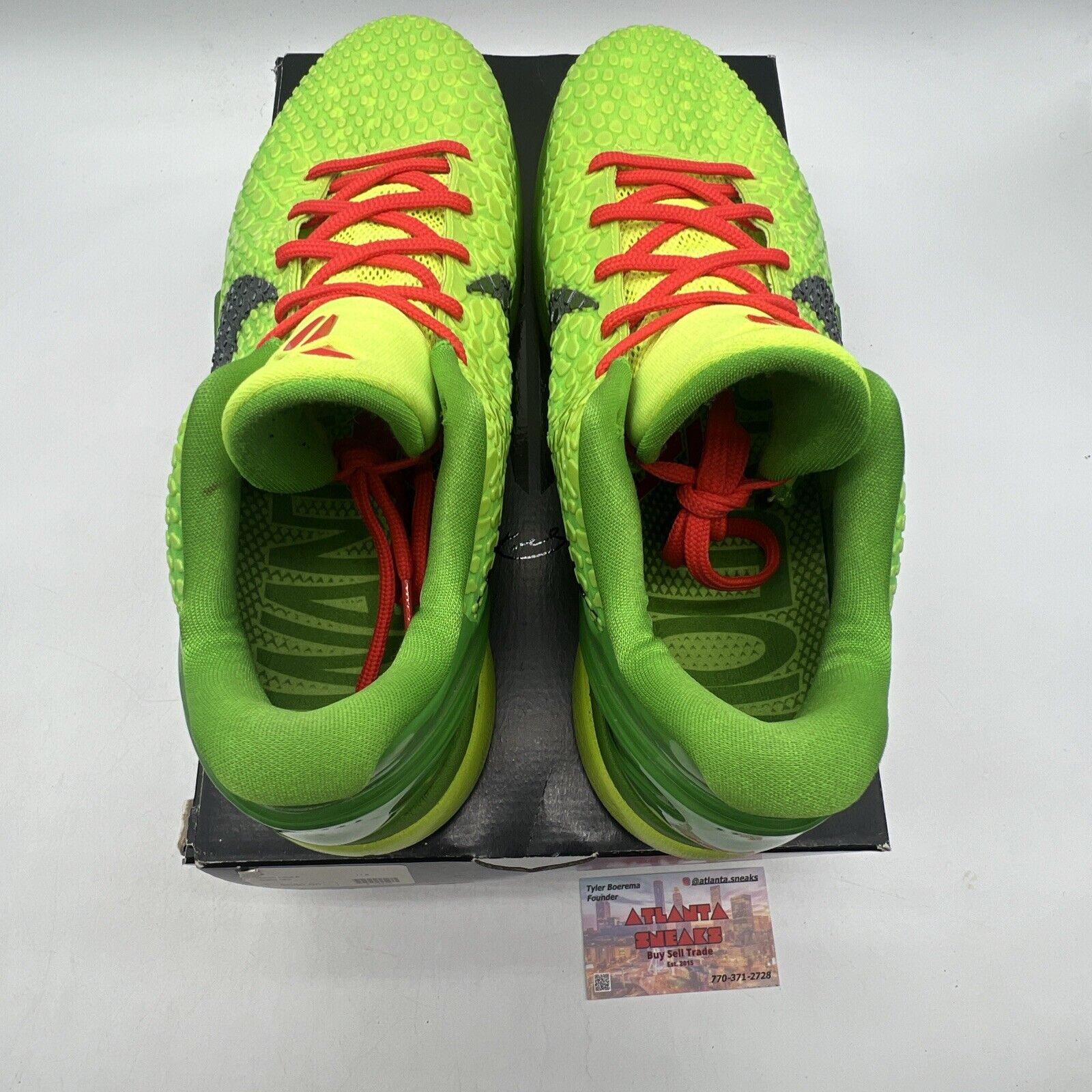Size 11.5 - Nike Zoom Kobe 6 Protro Low Grinch Black Green Red (CW2190-300)