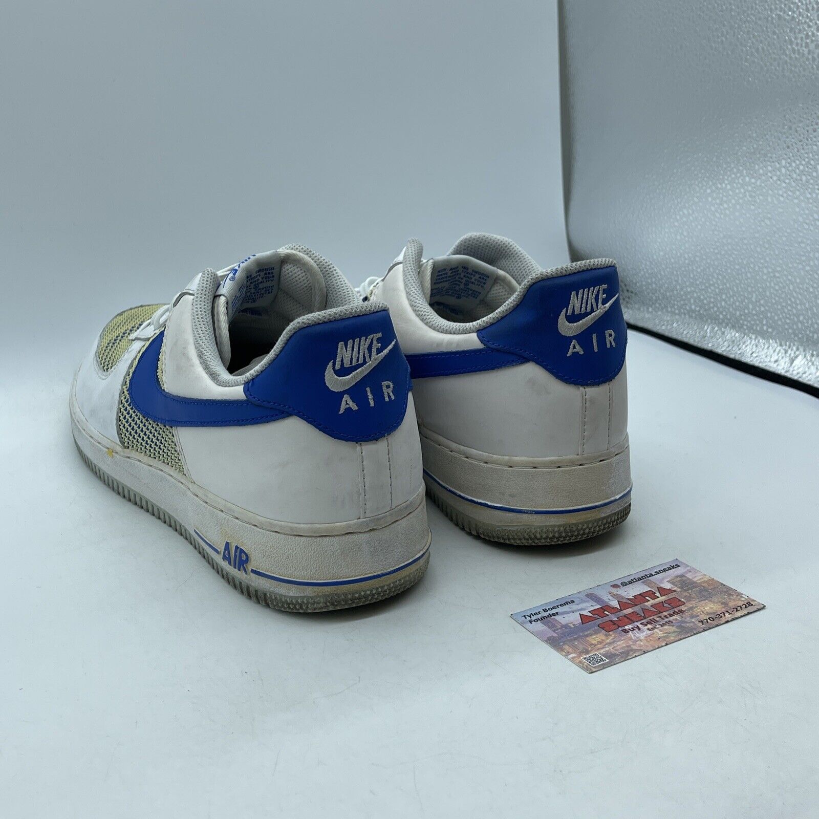 Size 13 - Nike Air Force 1 White Blue Leather (488298-150)