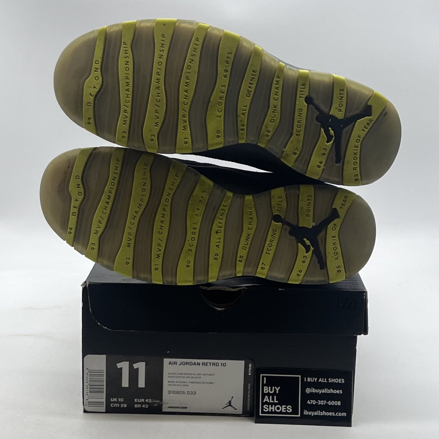 Size 11 - Air Jordan 10 Retro Venom (310805-033)