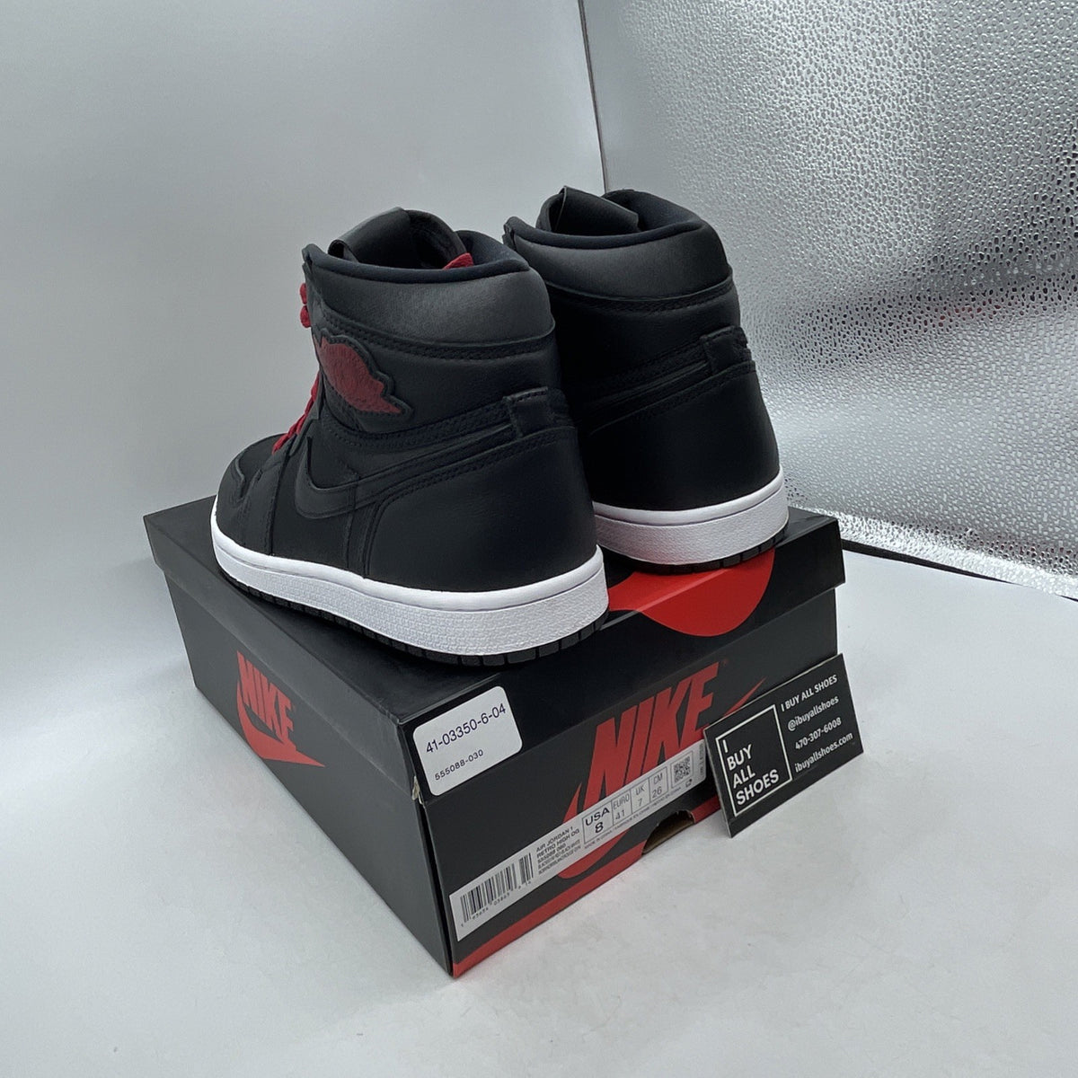 Size 8 - Air Jordan 1 Retro OG High Black Gym Red (555088-060)