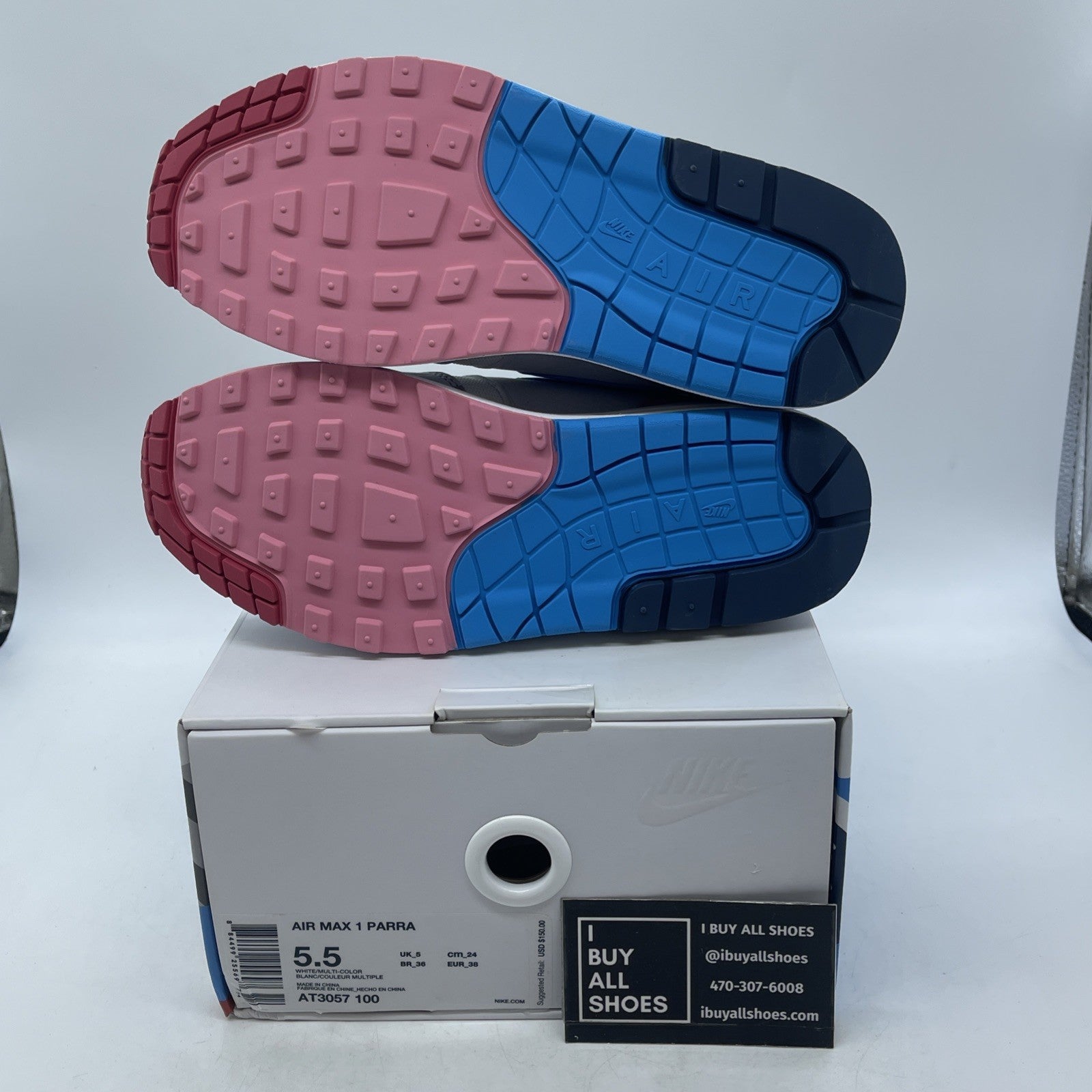 Size 5.5 - Parra x Nike Air Max 1 White (AT3057-100)