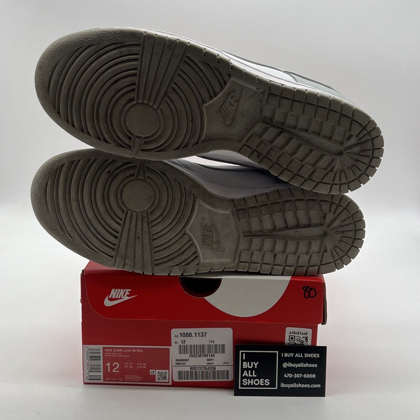 Size 12 - Nike Dunk Low Grey Fog (DD1391-103)