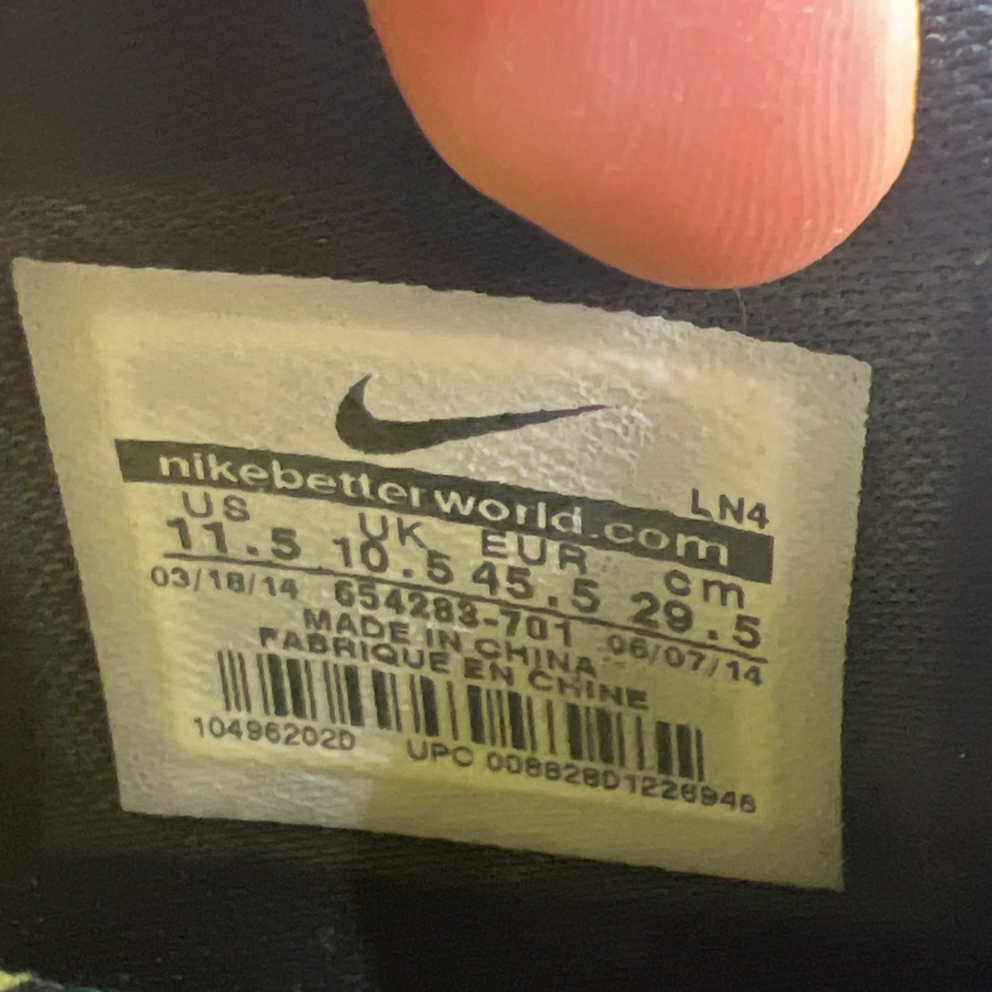 Size 11.5 - Nike Lunar TR1 LE Oregon (654283-701)