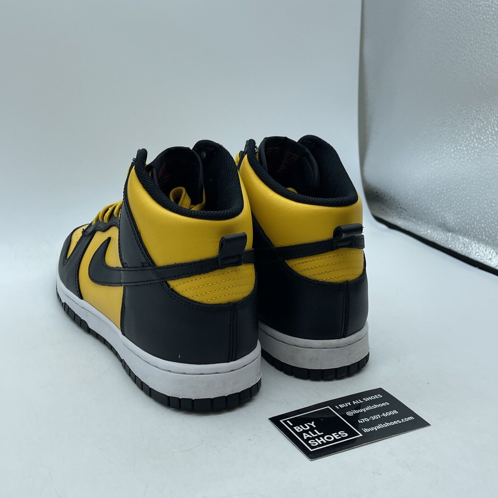 Size 10 - Nike Dunk Retro High Bruce Lee Yellow Black White Leather (DD1399-700)