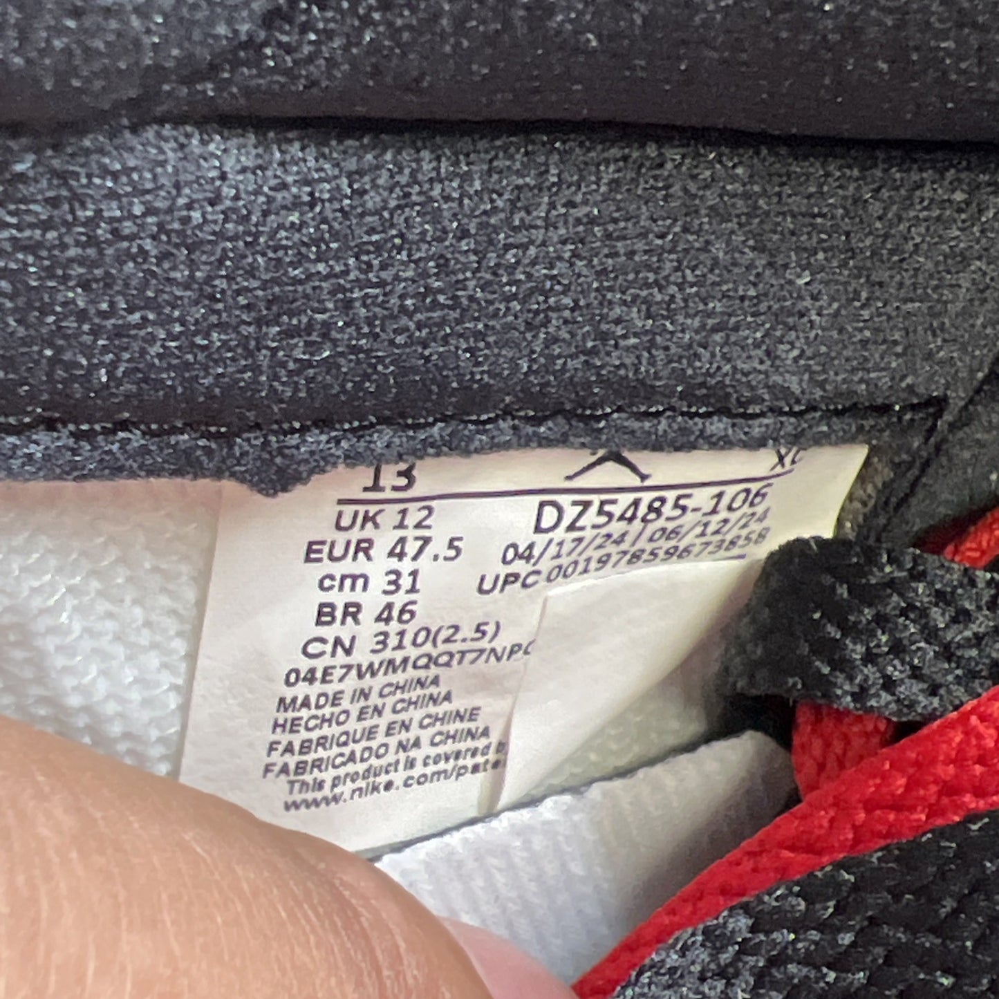 Size 13 - Air Jordan 1 Retro OG High Black Toe Reimagined (DZ5485-106)