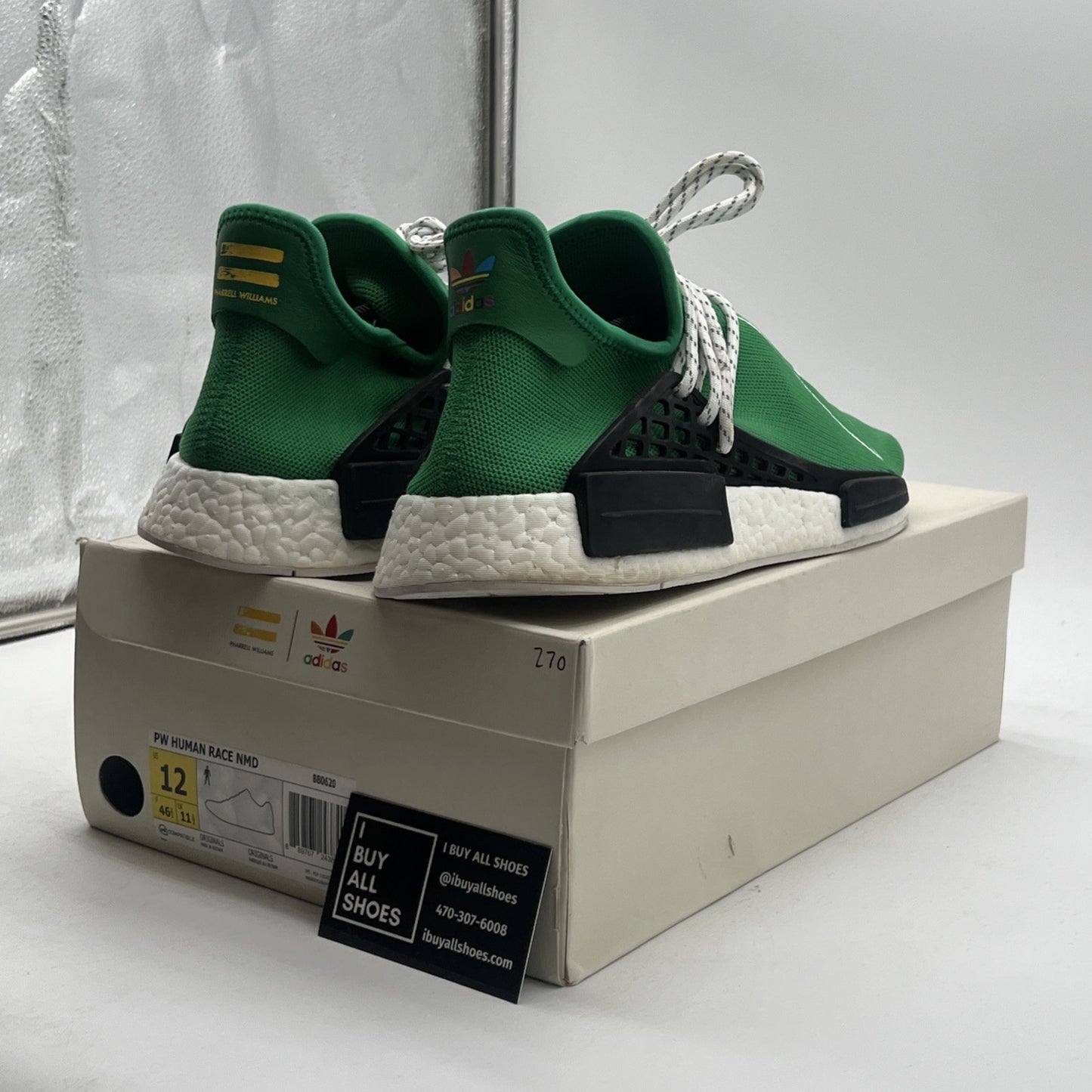 Size 12 - adidas Pharrell x NMD Human Race Green (BB0620)
