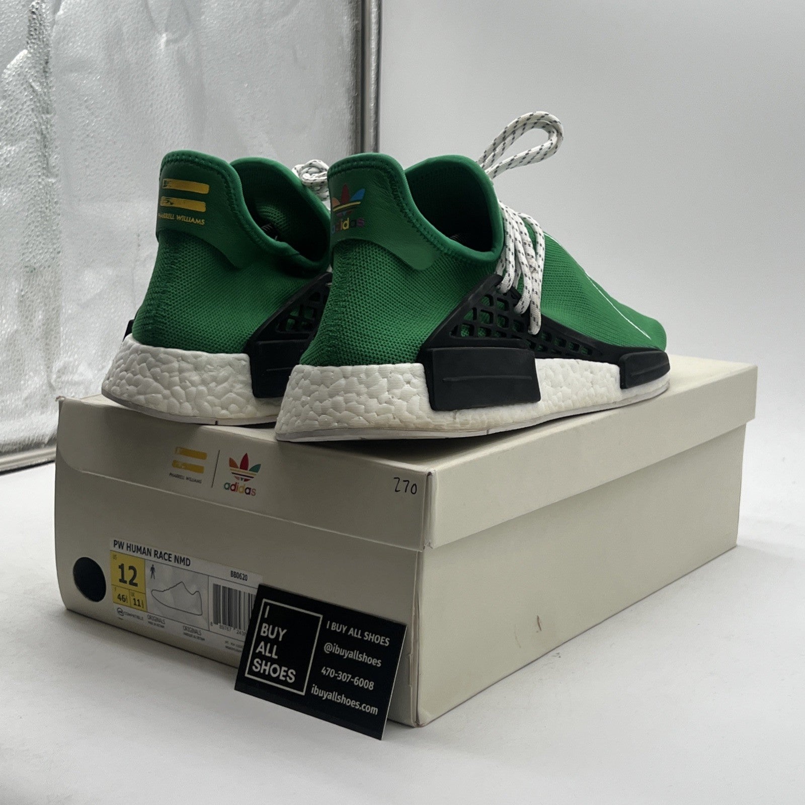 Size 12 - adidas Pharrell x NMD Human Race Green (BB0620)