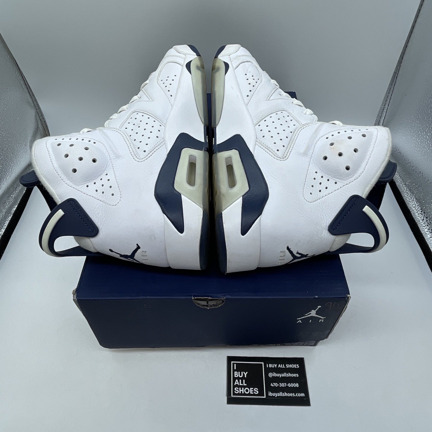 Size 10.5 - Jordan 6 Retro Midnight Navy White Leather (CT8529-141)