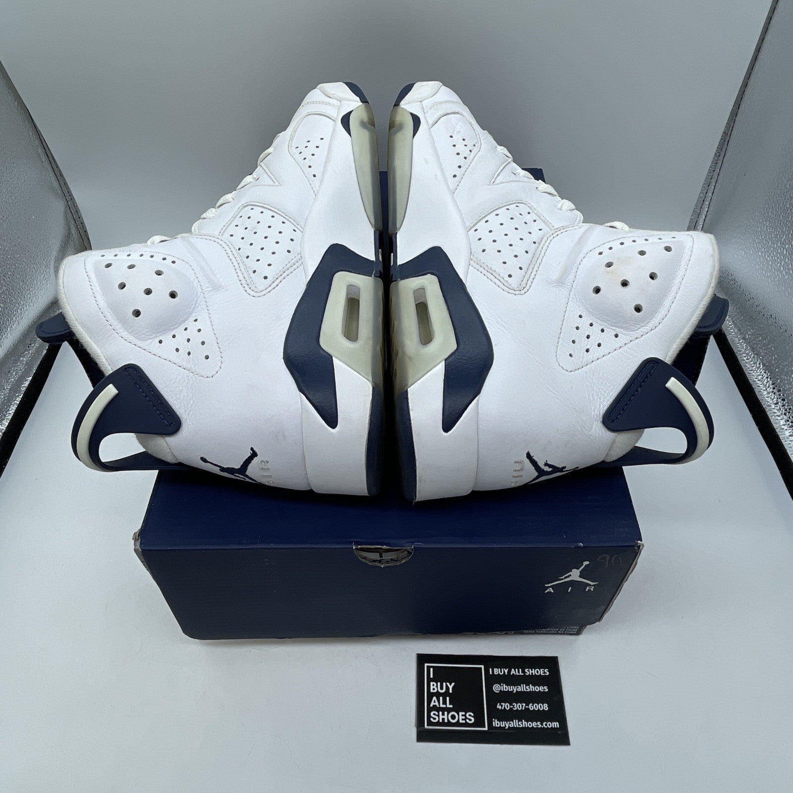 Size 10.5 - Jordan 6 Retro Midnight Navy White Leather (CT8529-141)