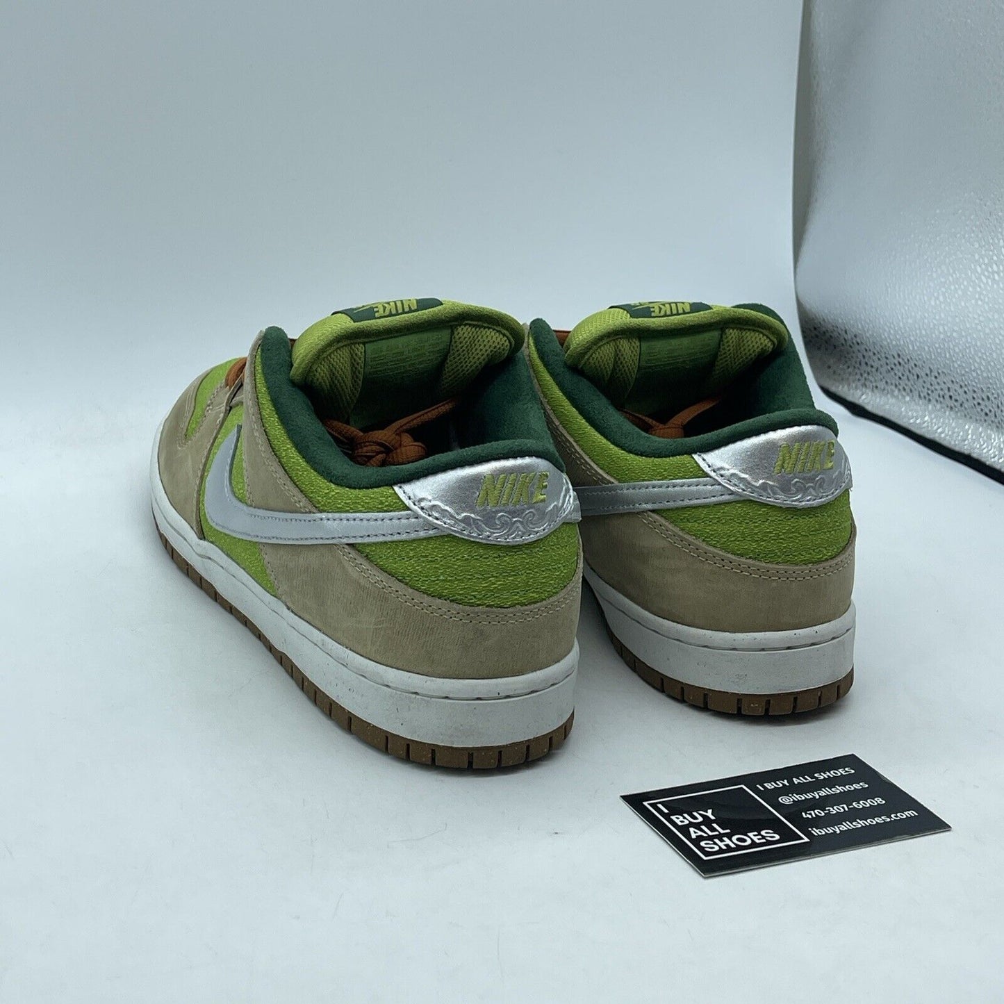 Size 11 - Nike Dunk Pro SB Low Escargot Green Brown Silver Suede (FQ7585-200)