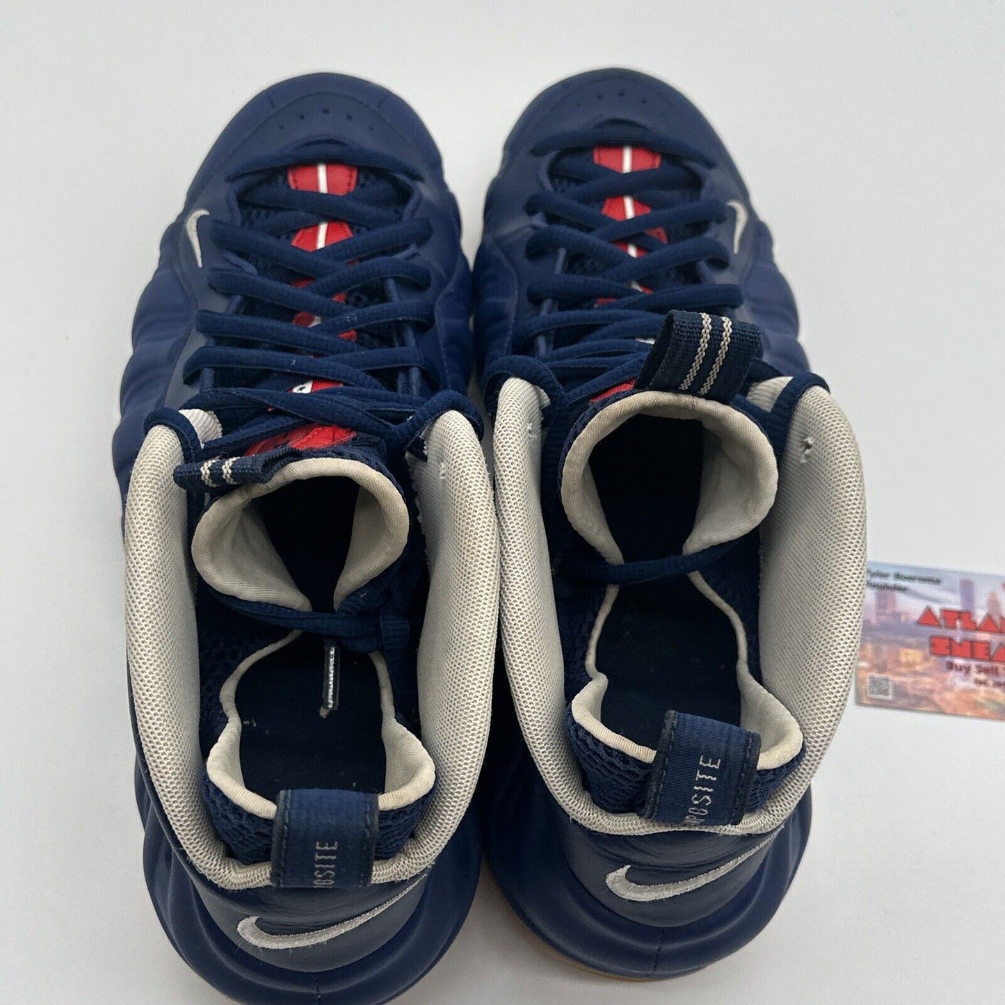 Size 10 - Nike Air Foamposite Pro USA 2020 Blue Gum Sole Navy Red America Rules