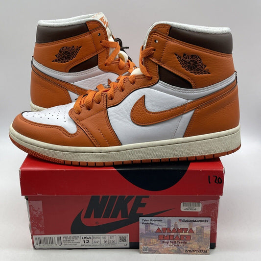 Size 12W - Jordan 1 Retro High OG Starfish Orange Brown Leather (DO9369-101)