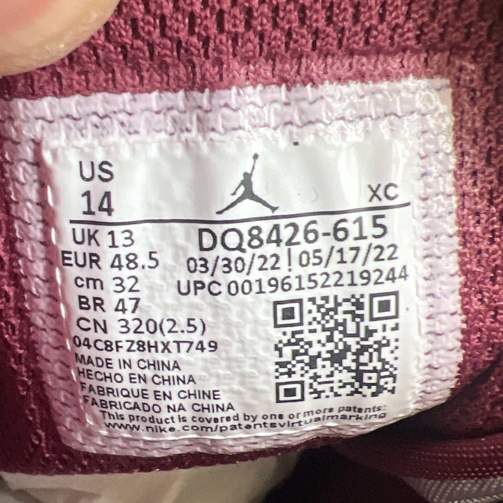 Size 14 - Air Jordan 1 Cherrywood Red 2022 (DQ8426-615)