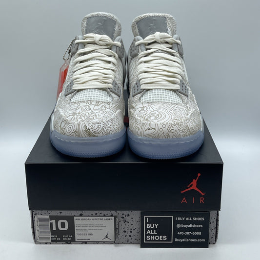 Size 10 - Air Jordan 4 Retro 30th Anniversary Laser Grey Suede (705333-105(