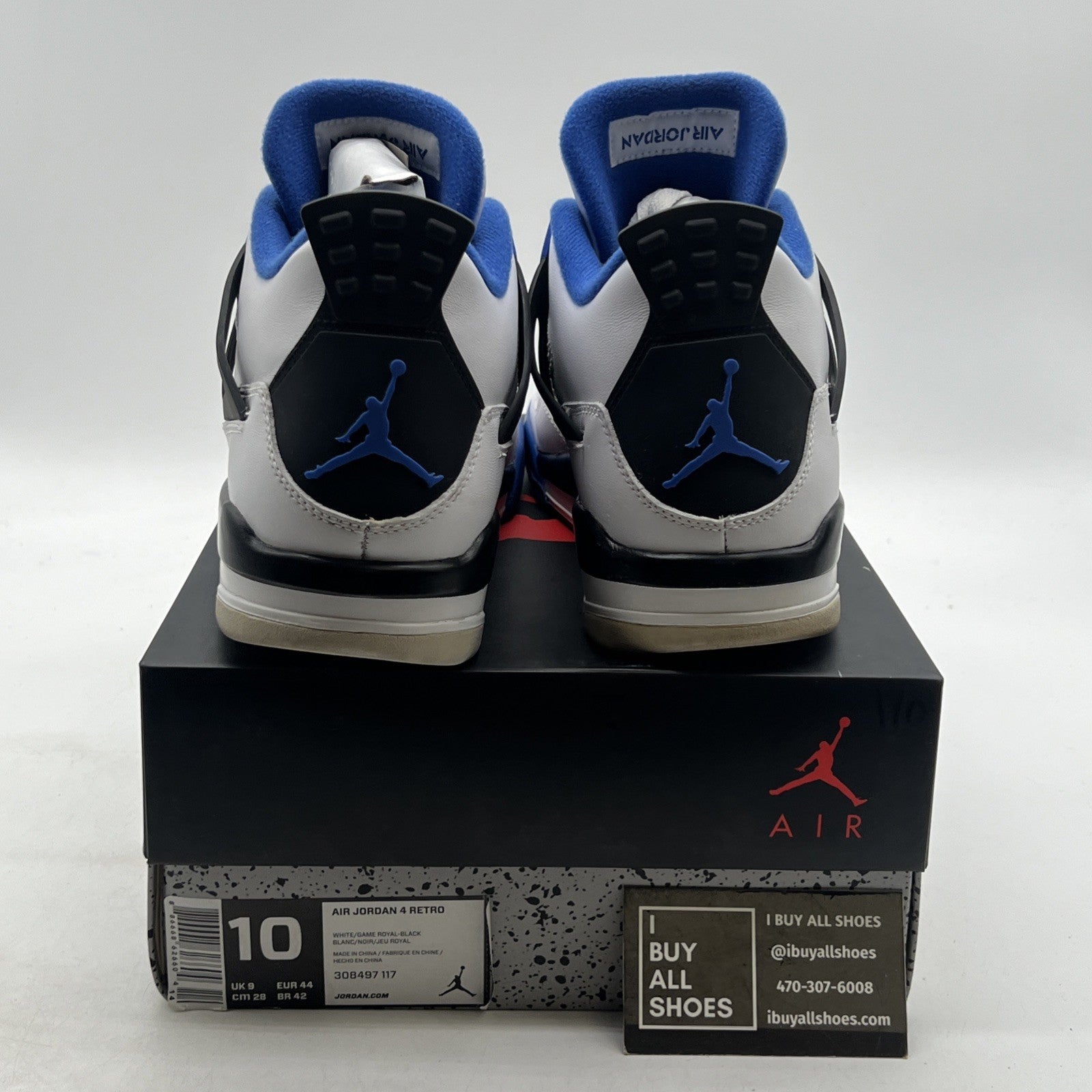 Size 10 - Air Jordan 4 Retro Mid Motorsports (308497-117)