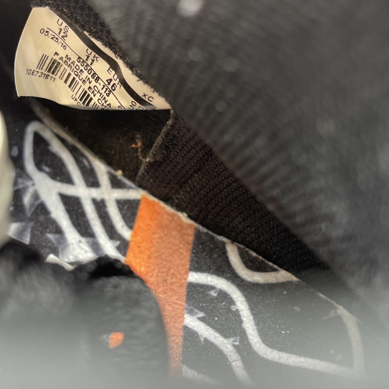 Size 12 - Air Jordan 1 Retro High OG shattered backboard away 2016 (555088-113)