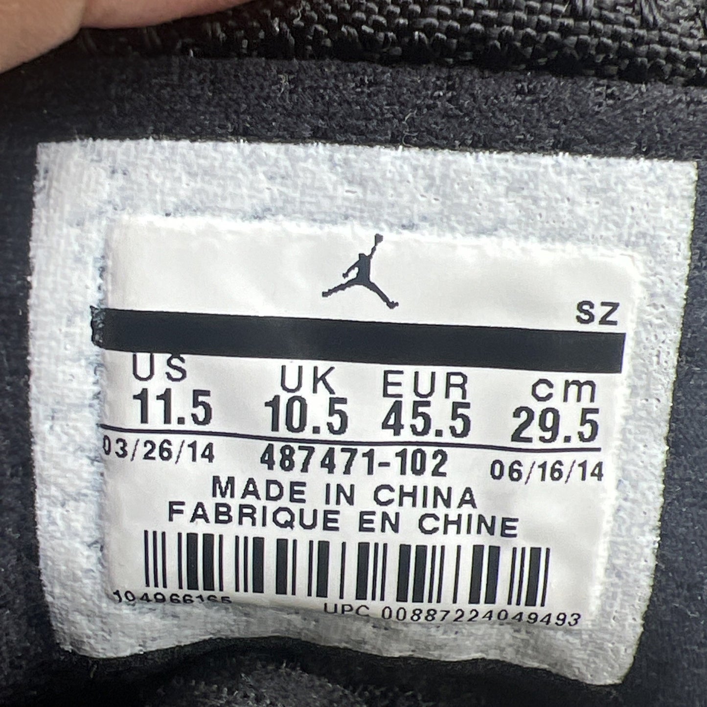 Size 11.5 - Air Jordan 14 Retro 2014 Black Toe (487471-102)