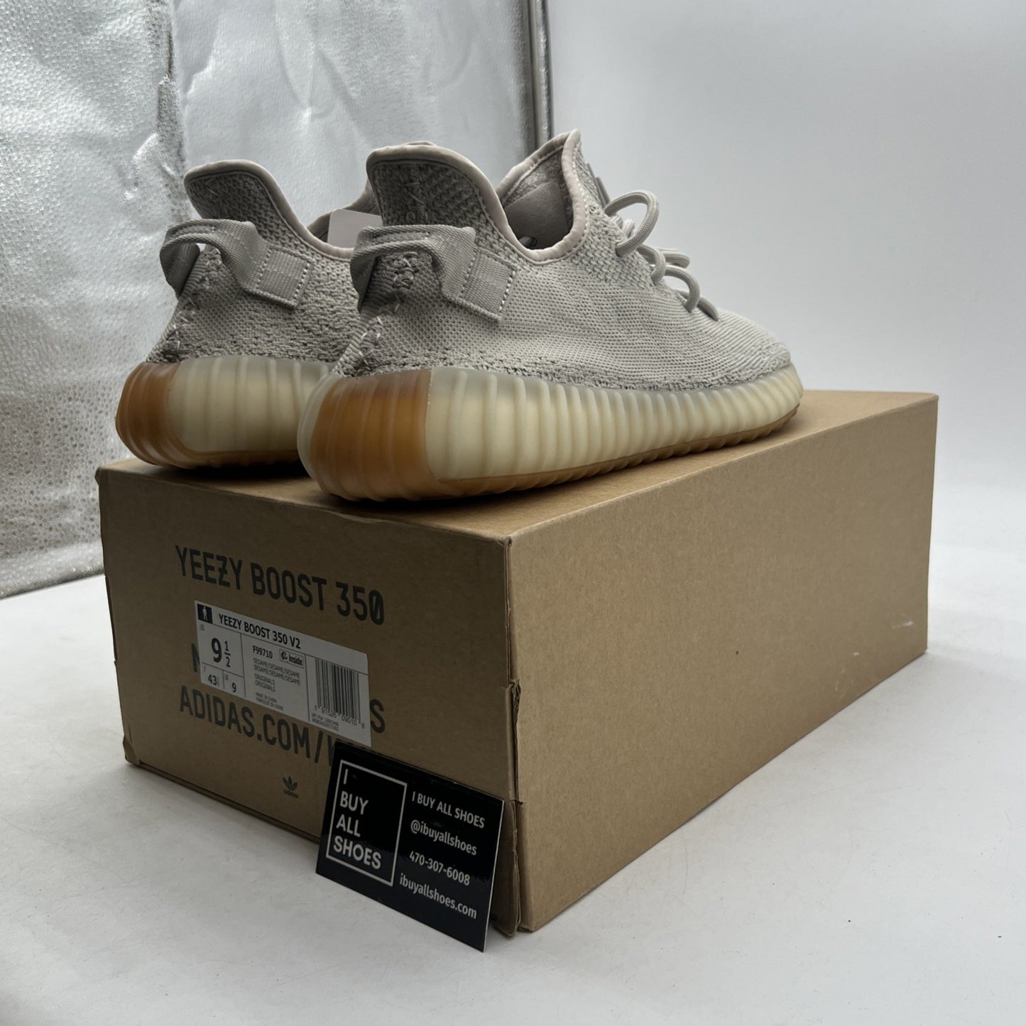 Size 9.5 - adidas Yeezy Boost 350 V2 Low Sesame (F99710)