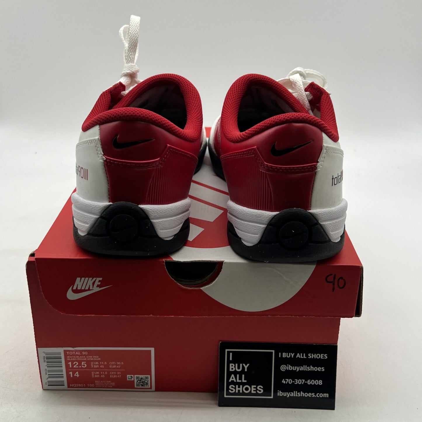 Size 12.5 - Nike Total 90 3 SP White Gym Red (HQ2851-100)